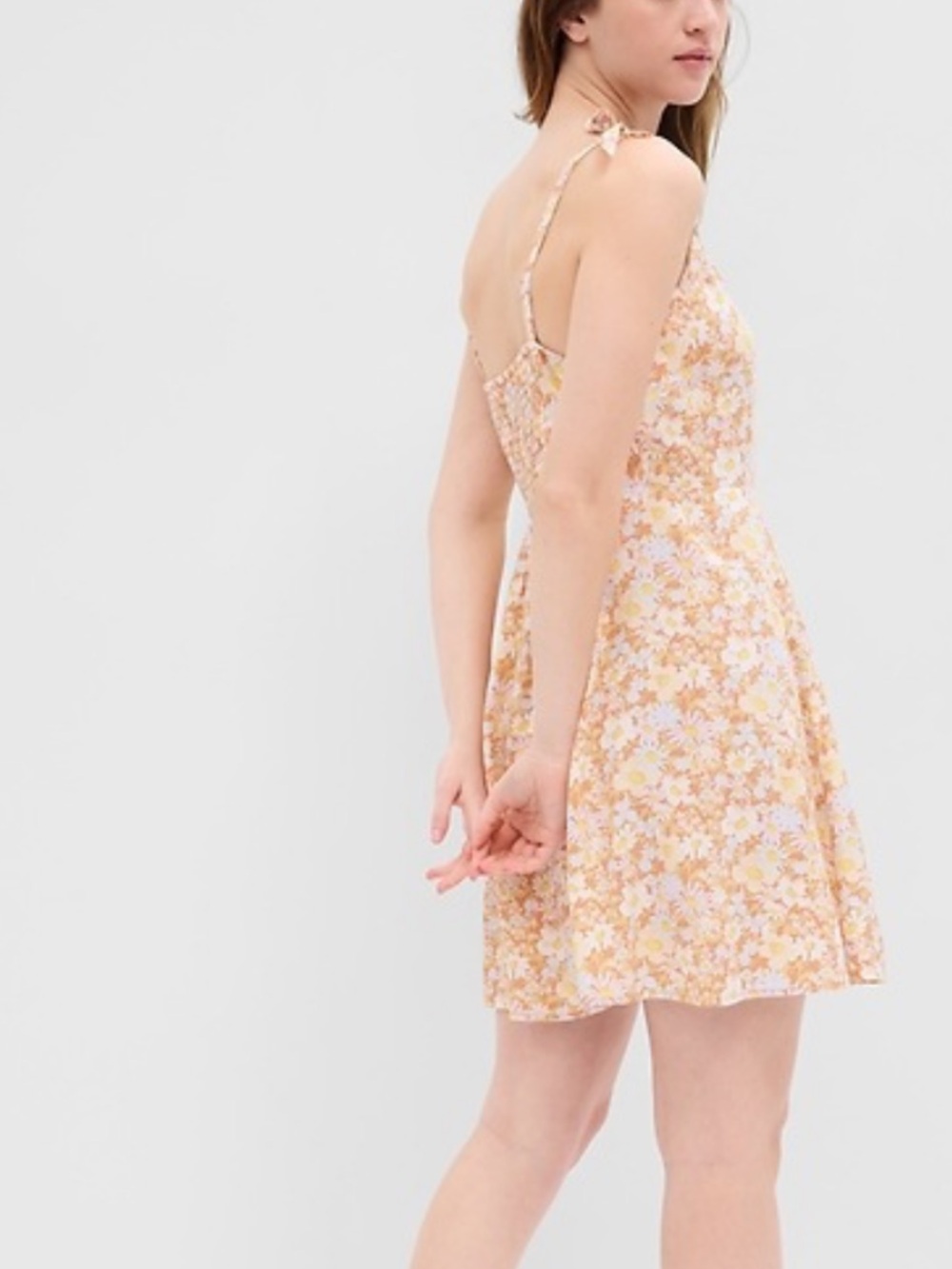 GAP Floral Sundress in Soft Peach and White